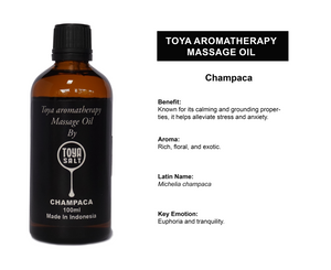 Champaca Oil - Massage Oil - Toya Salt