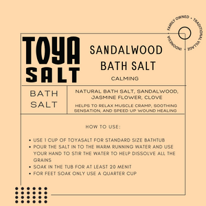 Sandalwood Bath Salt - Toya Salt